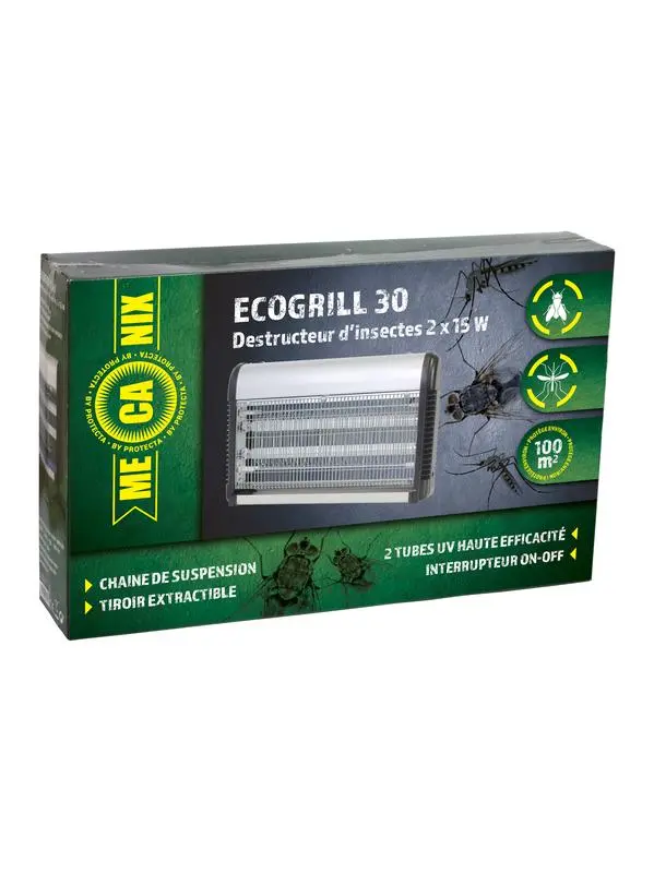 ECOGRILL 30 – Destructeur Électrique d’Insectes Volants (UV)